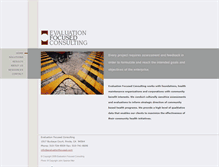 Tablet Screenshot of evaluationfocused.com